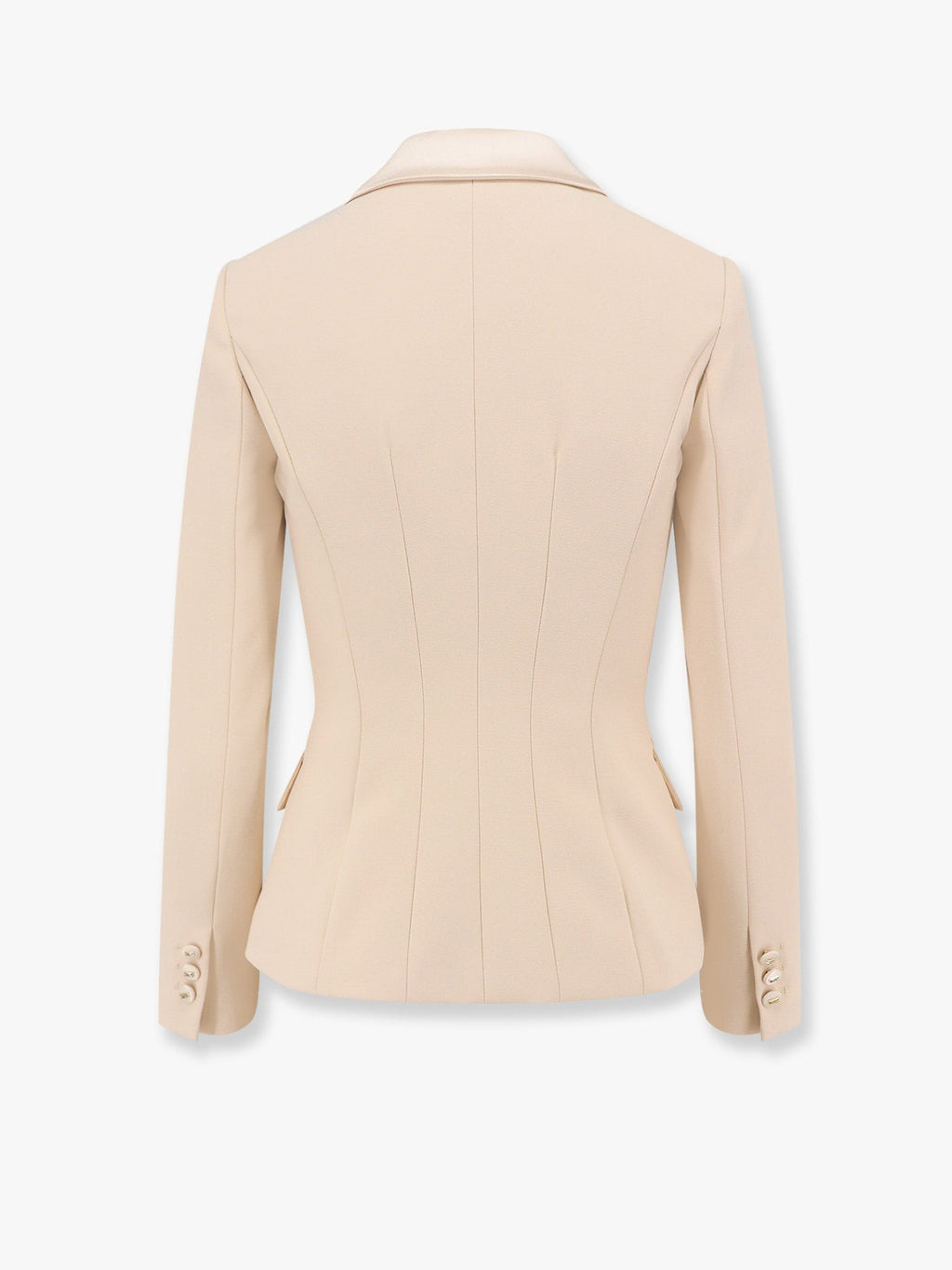 Elisabetta Franchi Essentials blazer with shoulder pads and covered buttons