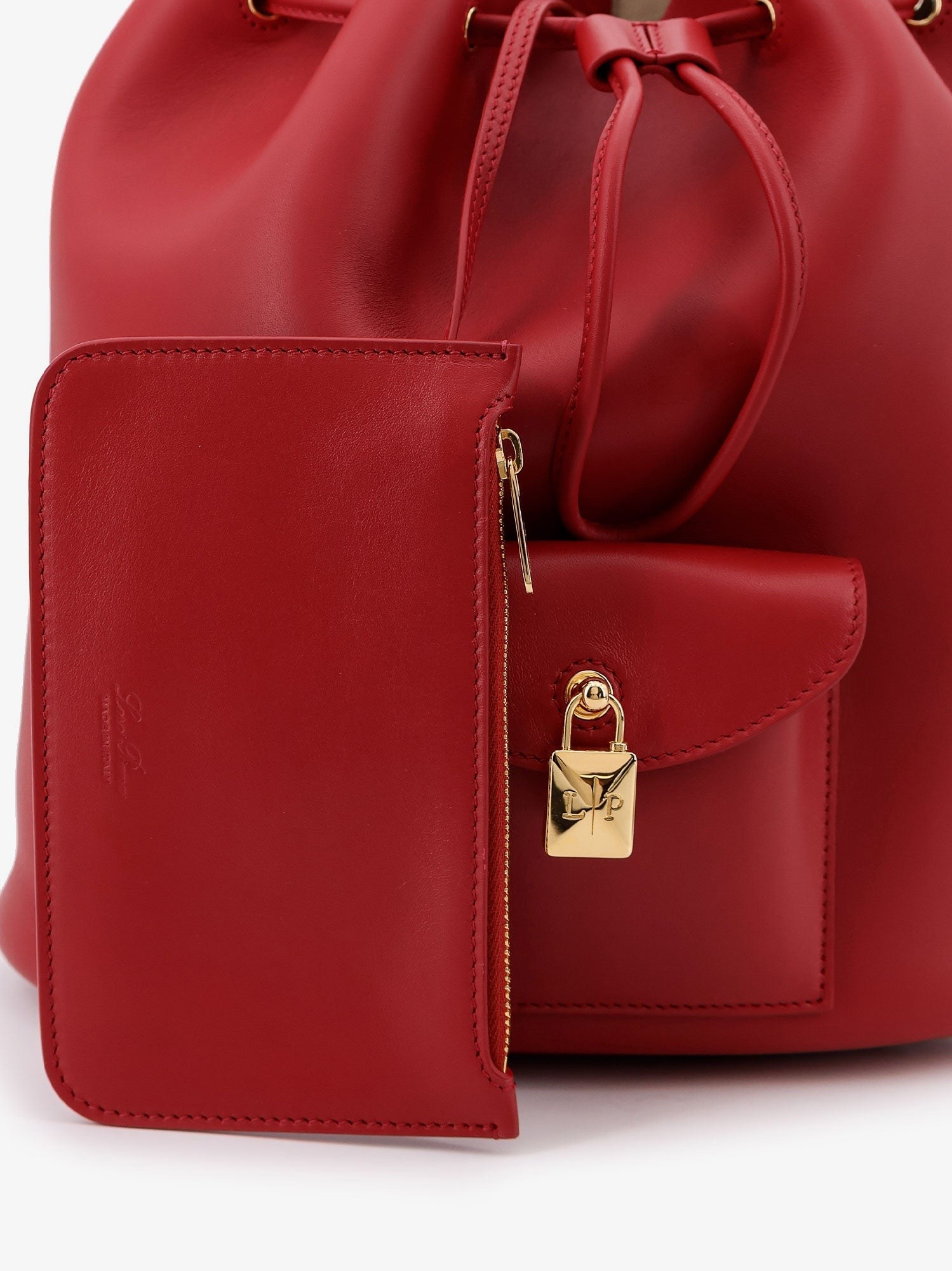 LORO PIANA Extra Drawstring L27 leather backpack