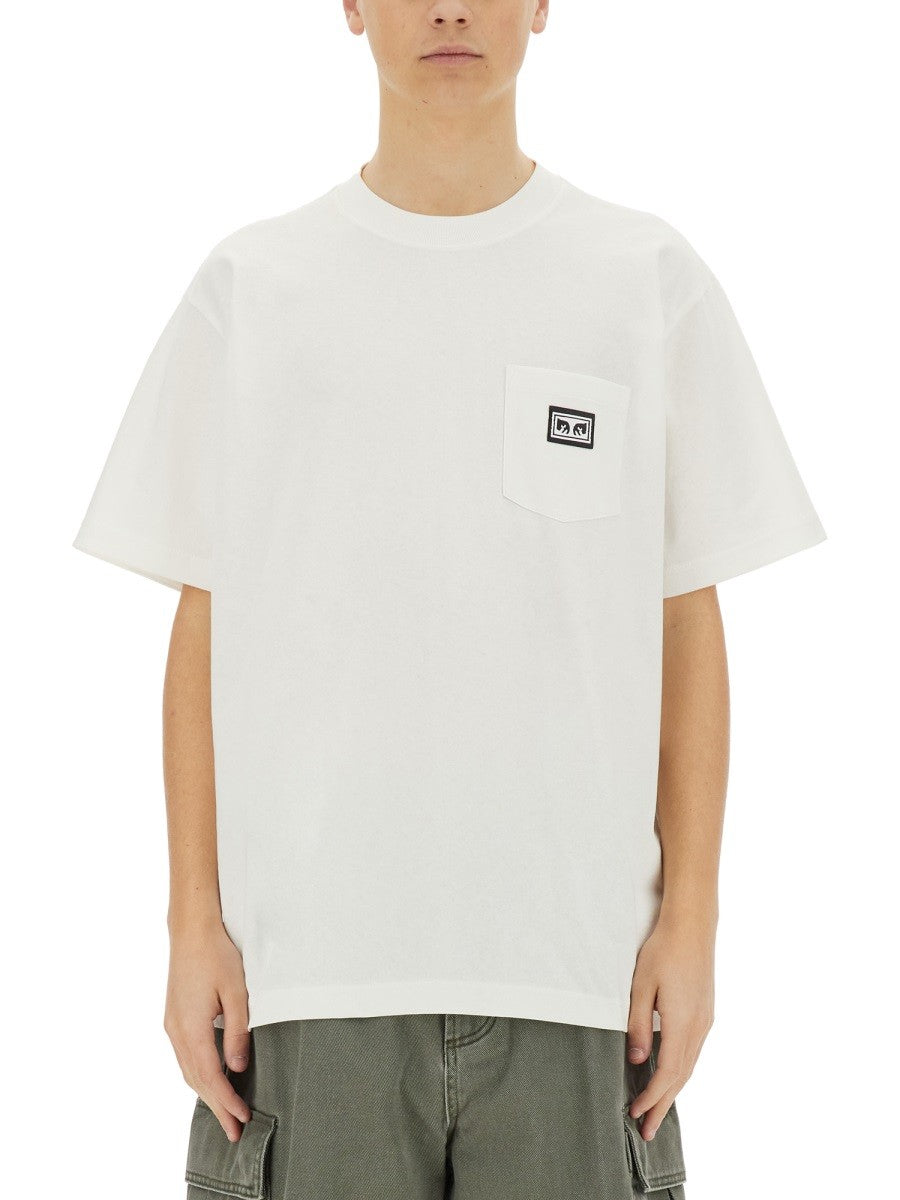 OBEY "EYES" T-SHIRT WITH POCKET