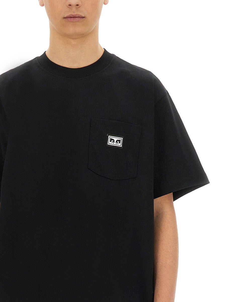 OBEY "EYES" T-SHIRT WITH POCKET