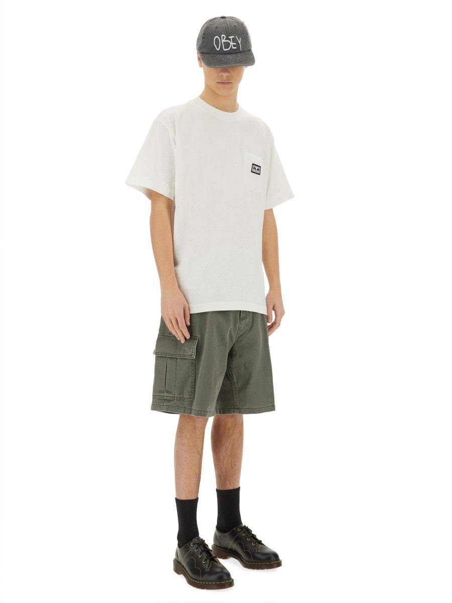 OBEY "EYES" T-SHIRT WITH POCKET