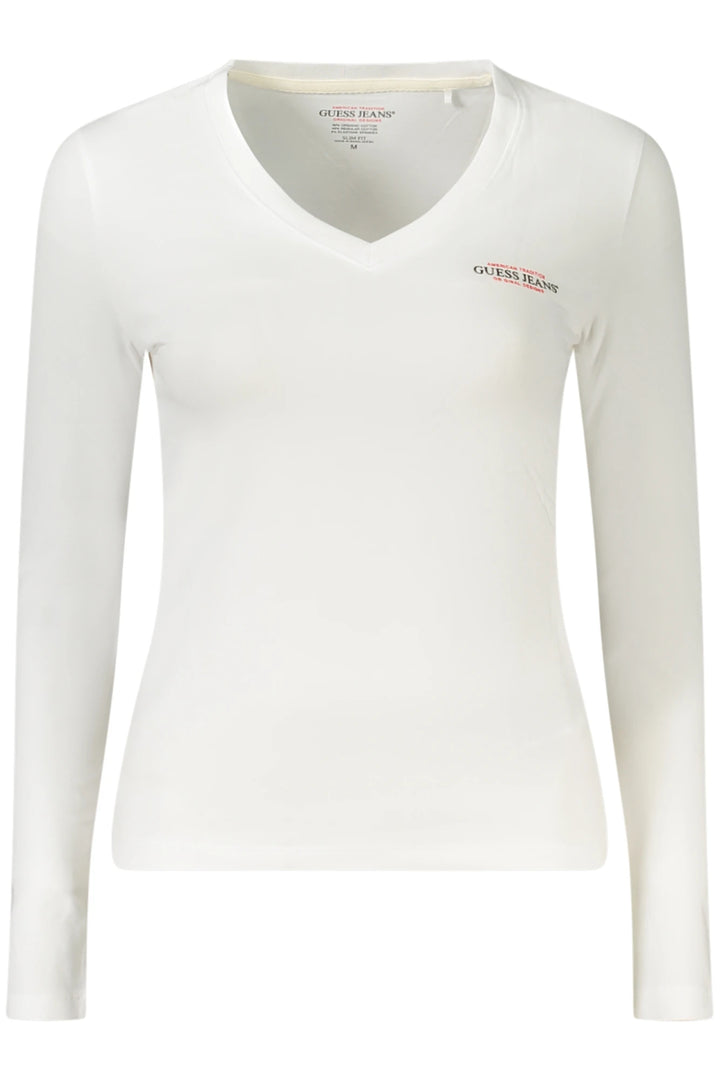 GUESS JEANS WOMEN&#39;S LONG-SLEEVED T-SHIRT WHITE