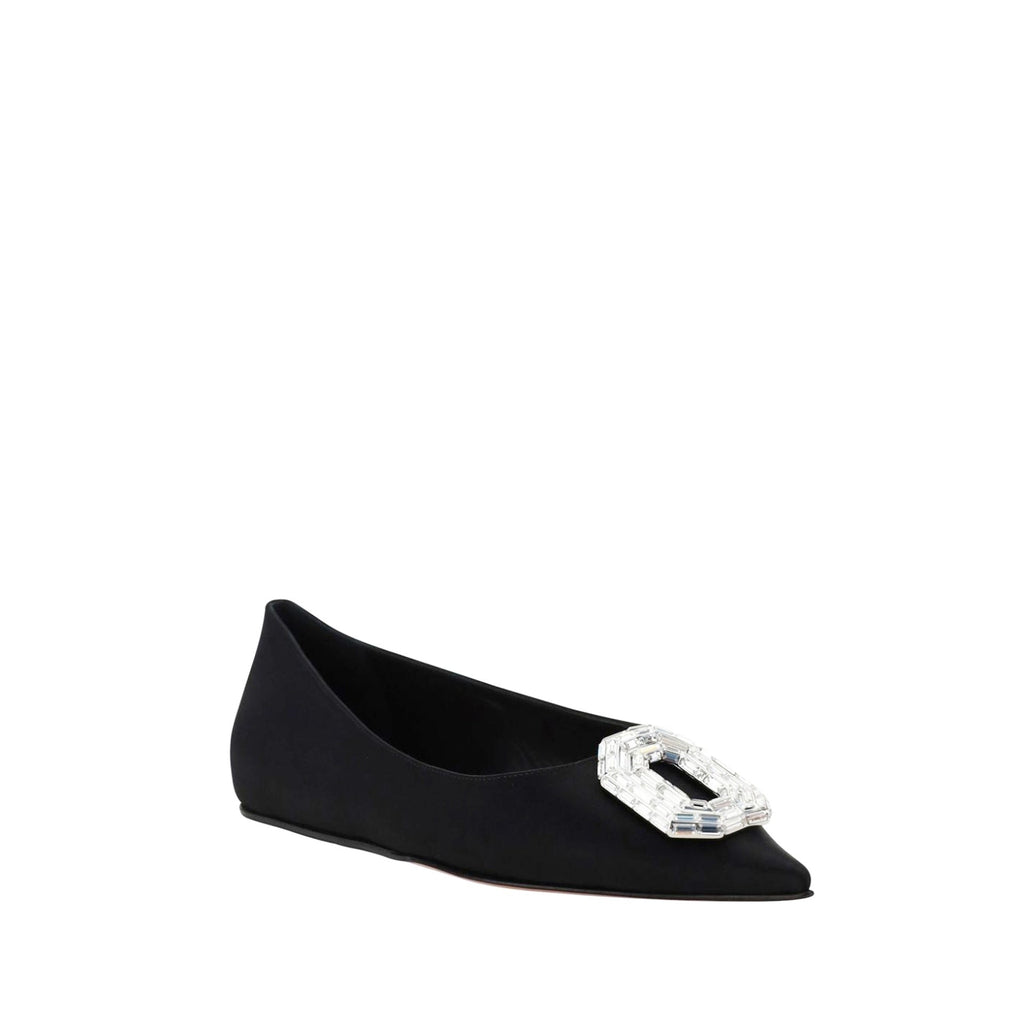Amina Muaddi Camellia Ballerina Flats