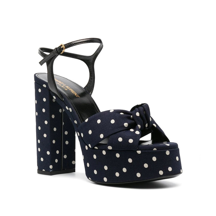 Saint Laurent Bianca Polka-Dot Sandals