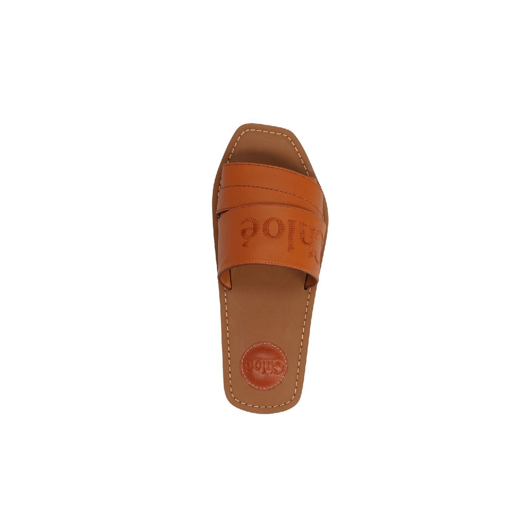 Chloè Logo Woody Flat Sandals