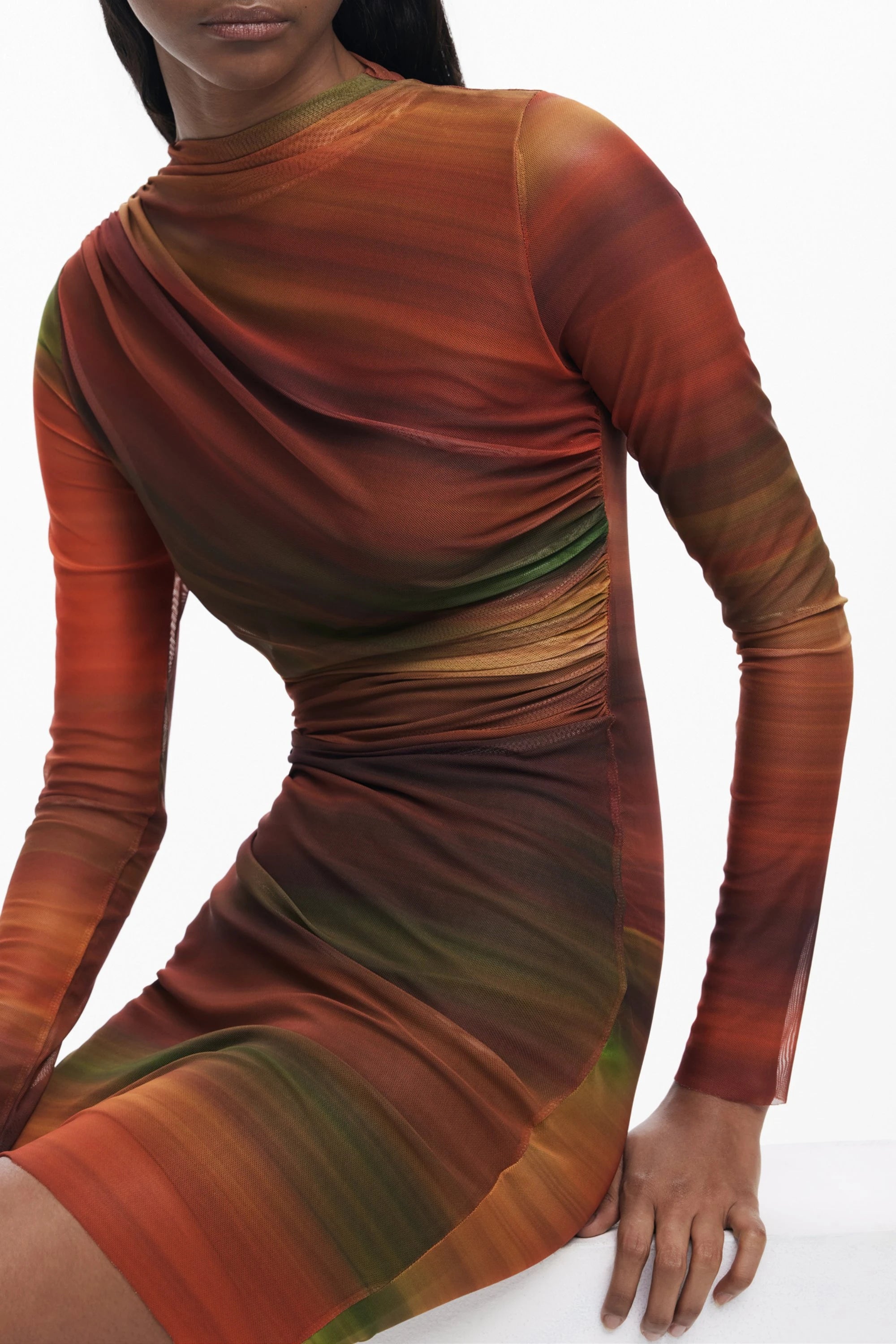 DESIGUAL WOMEN&#39;S SHORT DRESS ORANGE