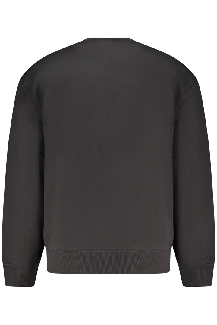 CALVIN KLEIN MEN&#39;S BLACK ZIP-UP SWEATSHIRT