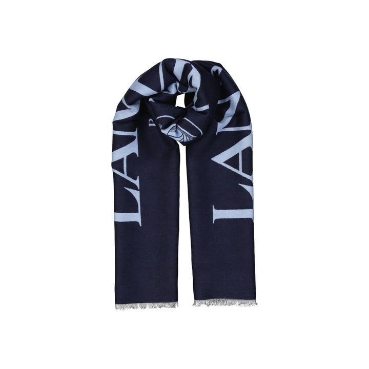 Lanvin Wool And Silk Logo Scarf
