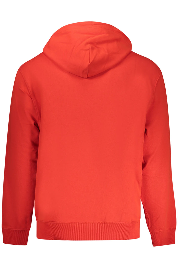 CALVIN KLEIN MEN&#39;S RED ZIP-UP SWEATSHIRT