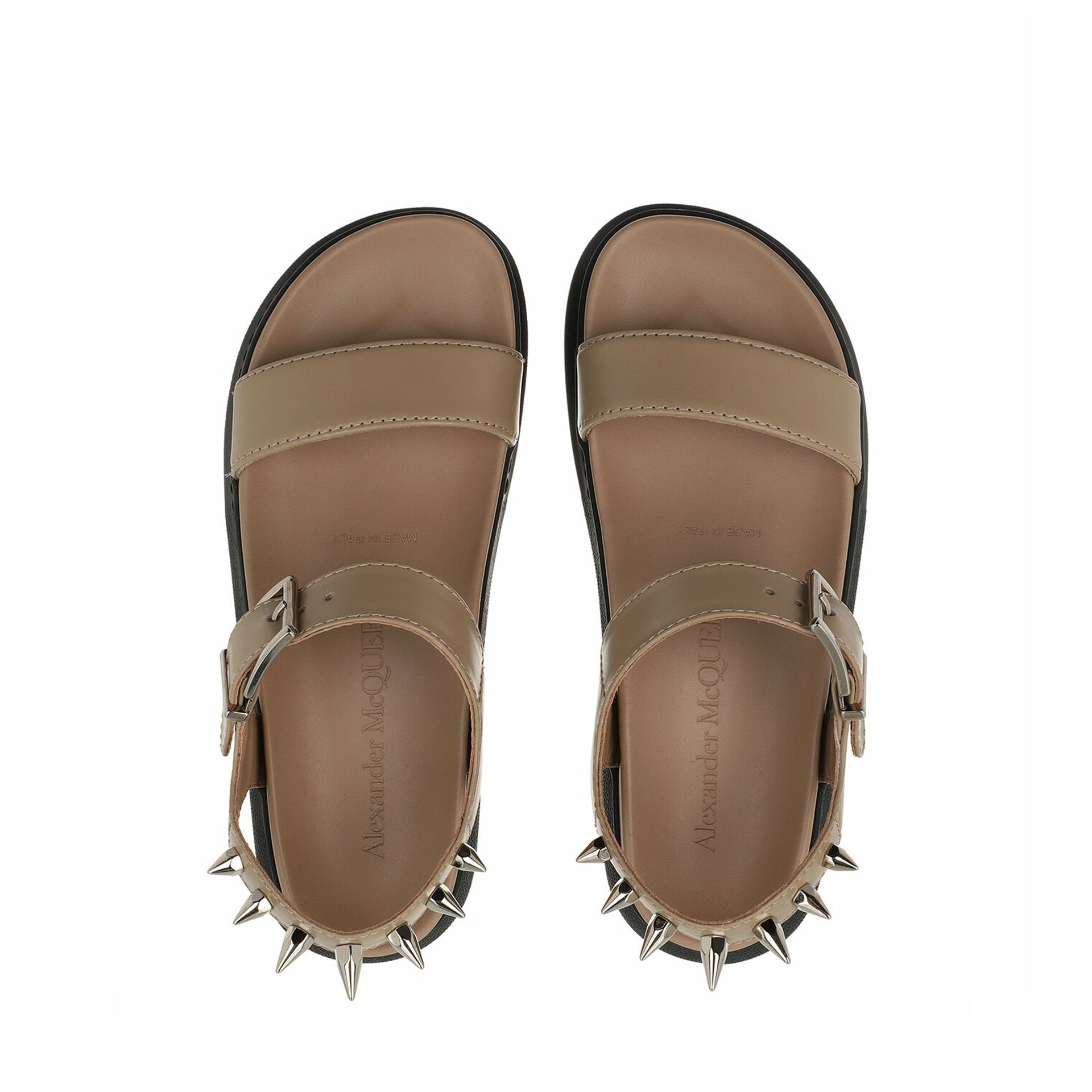 Alexander Mcqueen Spikes Leather Sandals