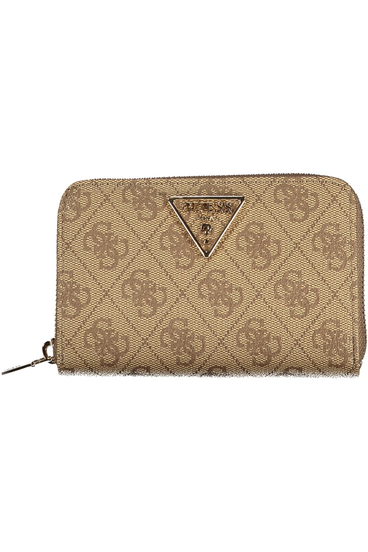 GUESS JEANS WOMEN&#39;S BEIGE WALLET