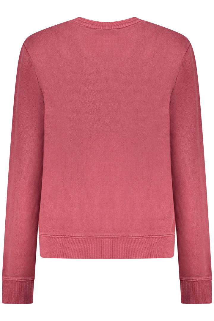 GUESS JEANS WOMEN S RED ZIP-UP SWEATSHIRT