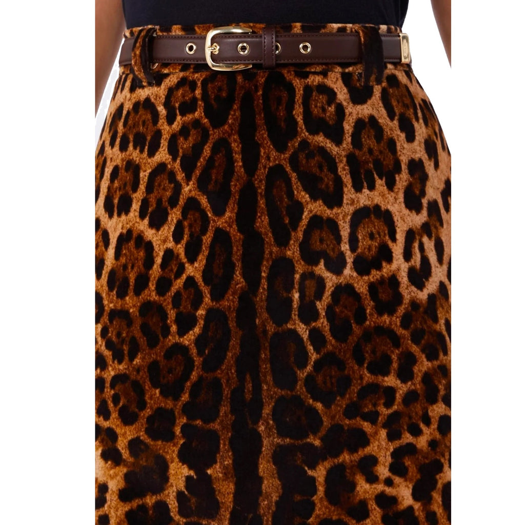 Max Mara Leopard Falange Skirt