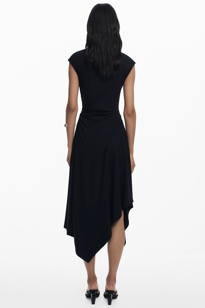 DESIGUAL WOMEN&#39;S LONG BLACK DRESS