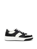 Dsquared2 Bumper Leather Sneakers in Black and White with Camo Detail – Siebentaschen