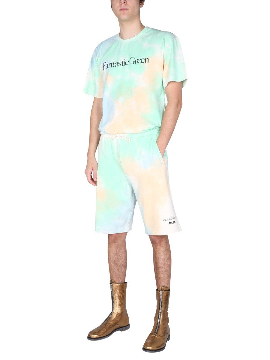 msgm "FANTASTIC GREEN" T-SHIRT