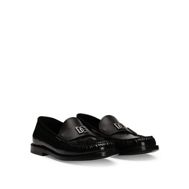 Dolce & Gabbana Leather Logo Loafers