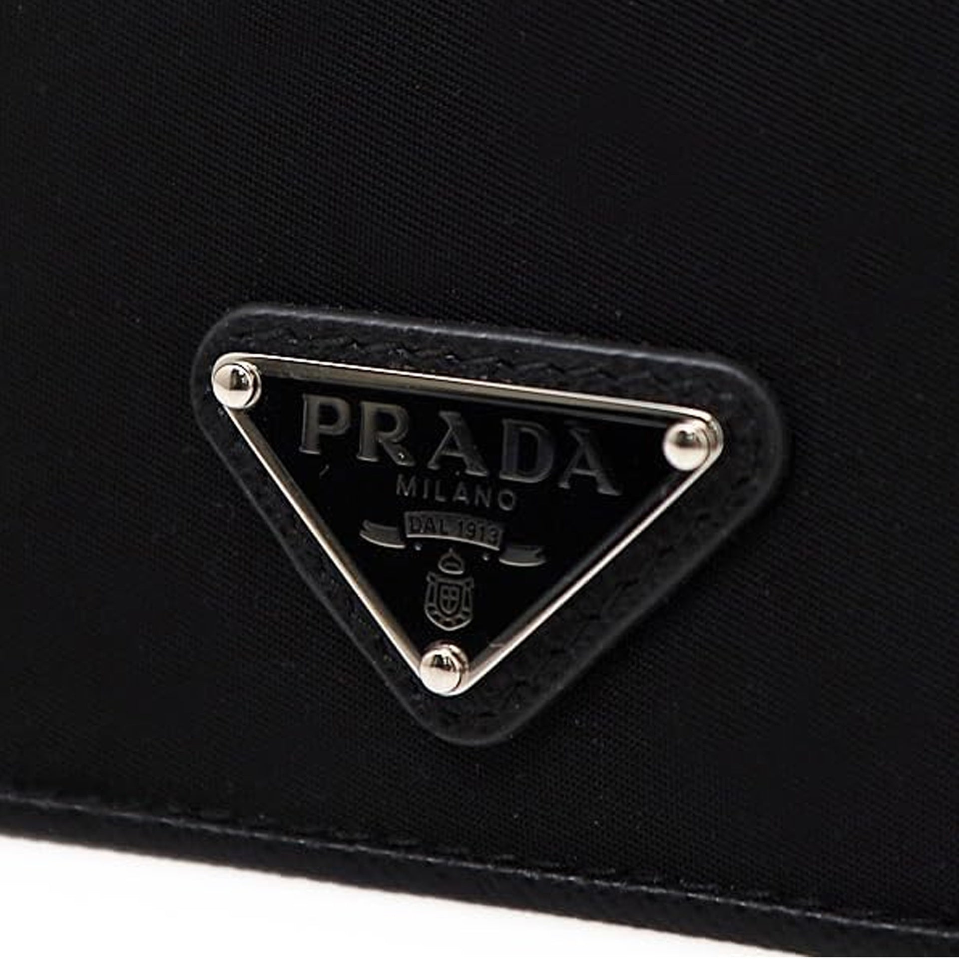 Prada Nylon And Leather Card Holder