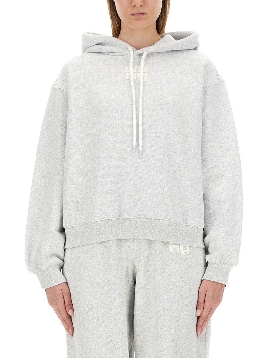 ALEXANDERWANG.T SWEATSHIRT WITH LOGO