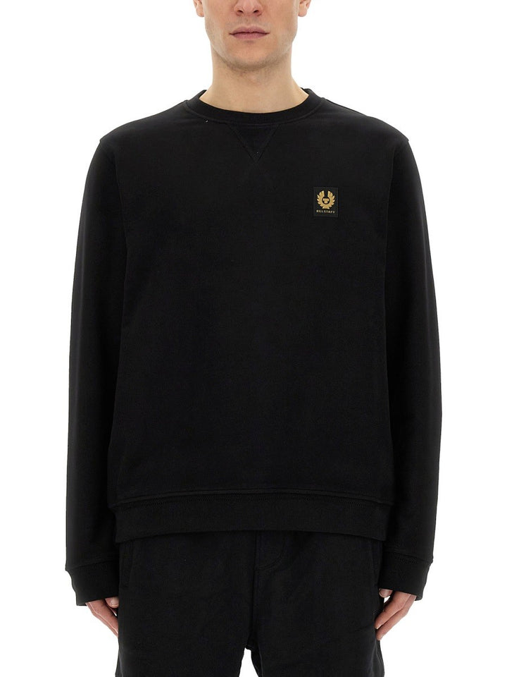 BELSTAFF SWEATSHIRT WITH LOGO PATCH