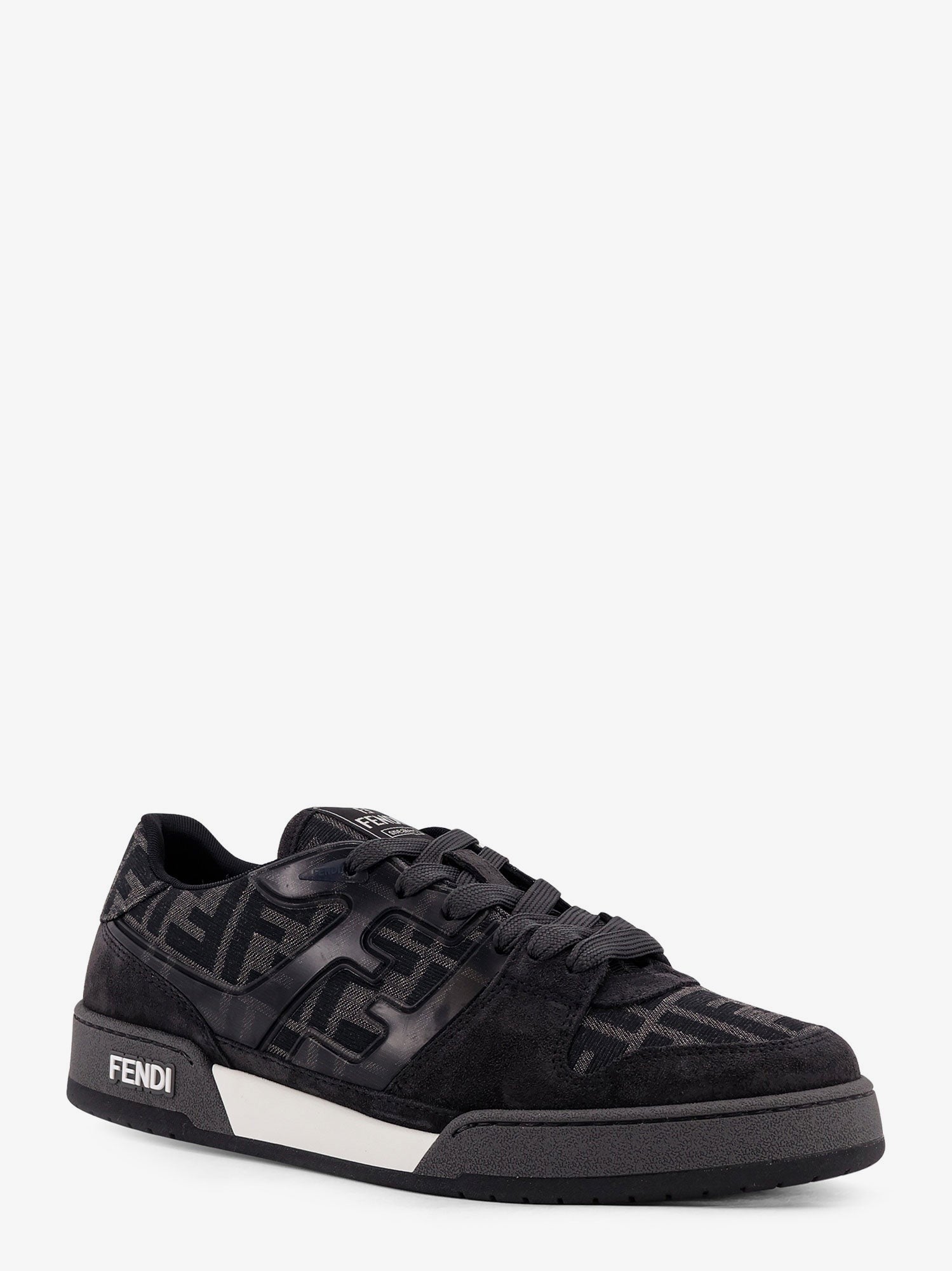 Fendi Fendi Match FF Jacquard and suede sneakers