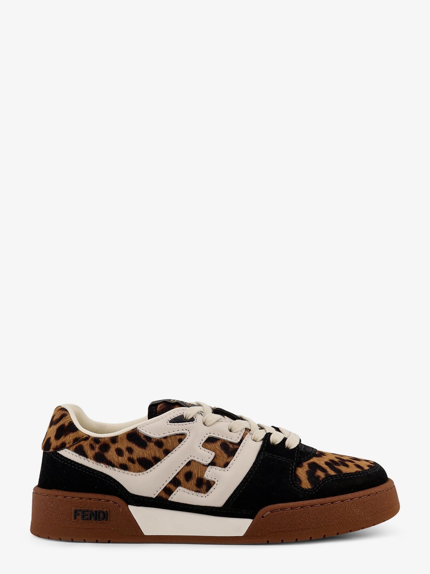 Fendi Fendi Match suede and pony skin low-top sneakers