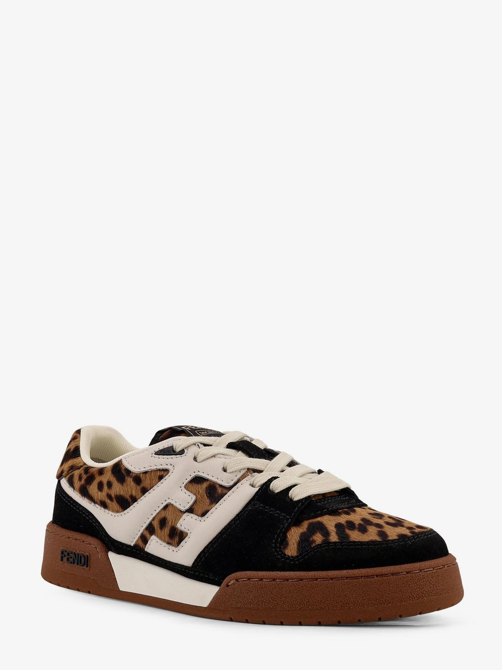 Fendi Fendi Match suede and pony skin low-top sneakers
