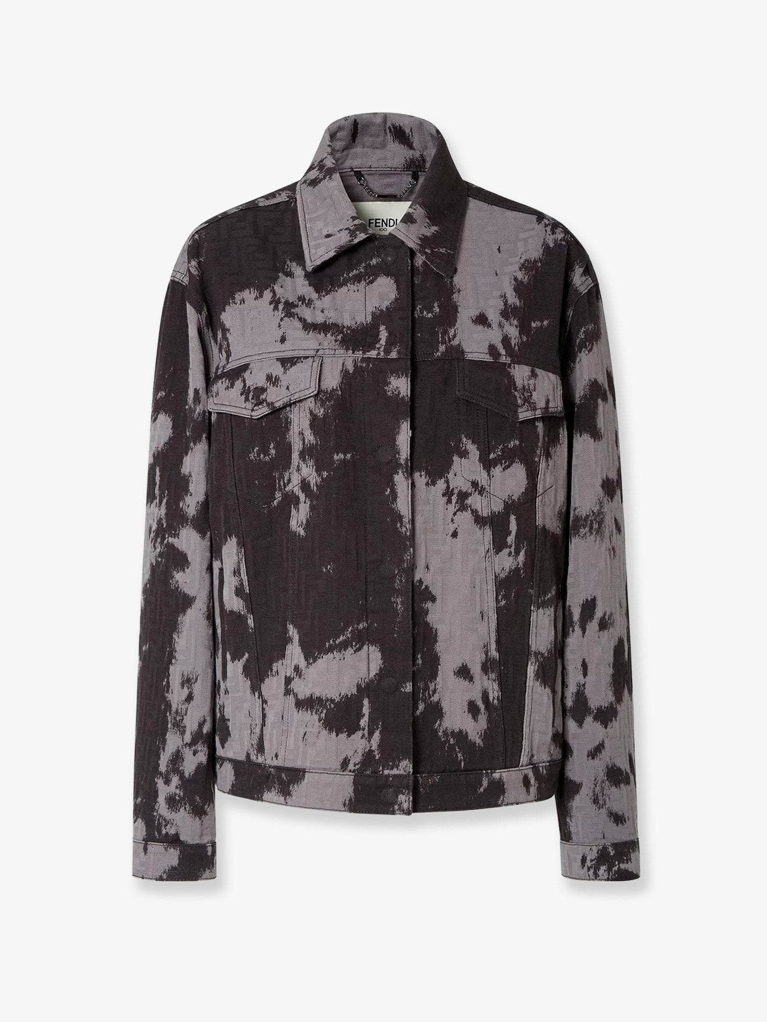 Fendi FF animalier denim jacket