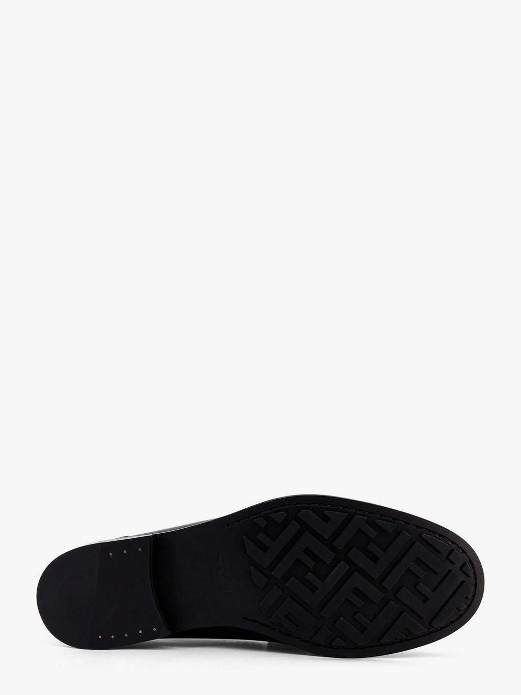 Fendi FF Metal leather loafers