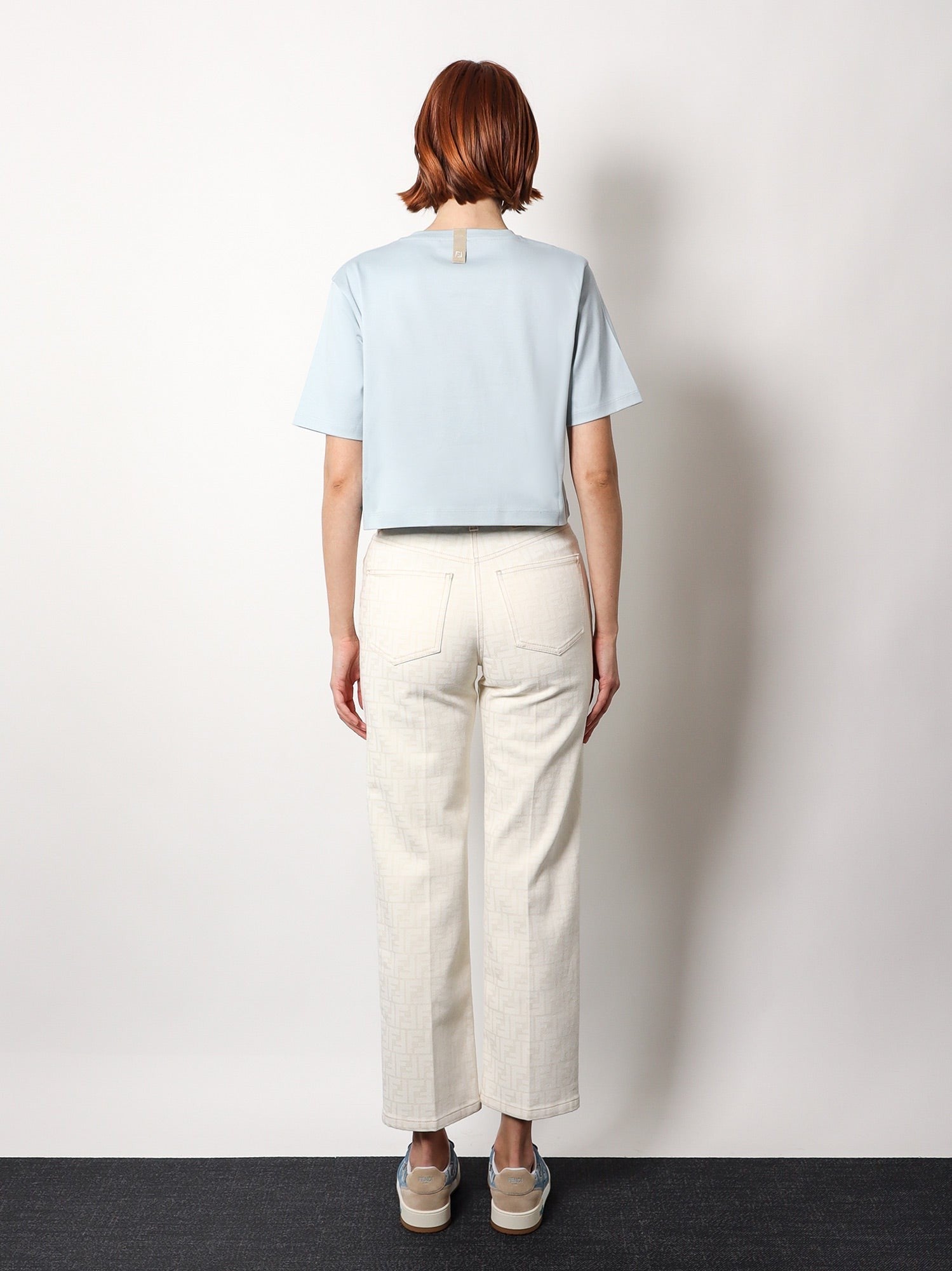 Fendi Ff off white denim trouser