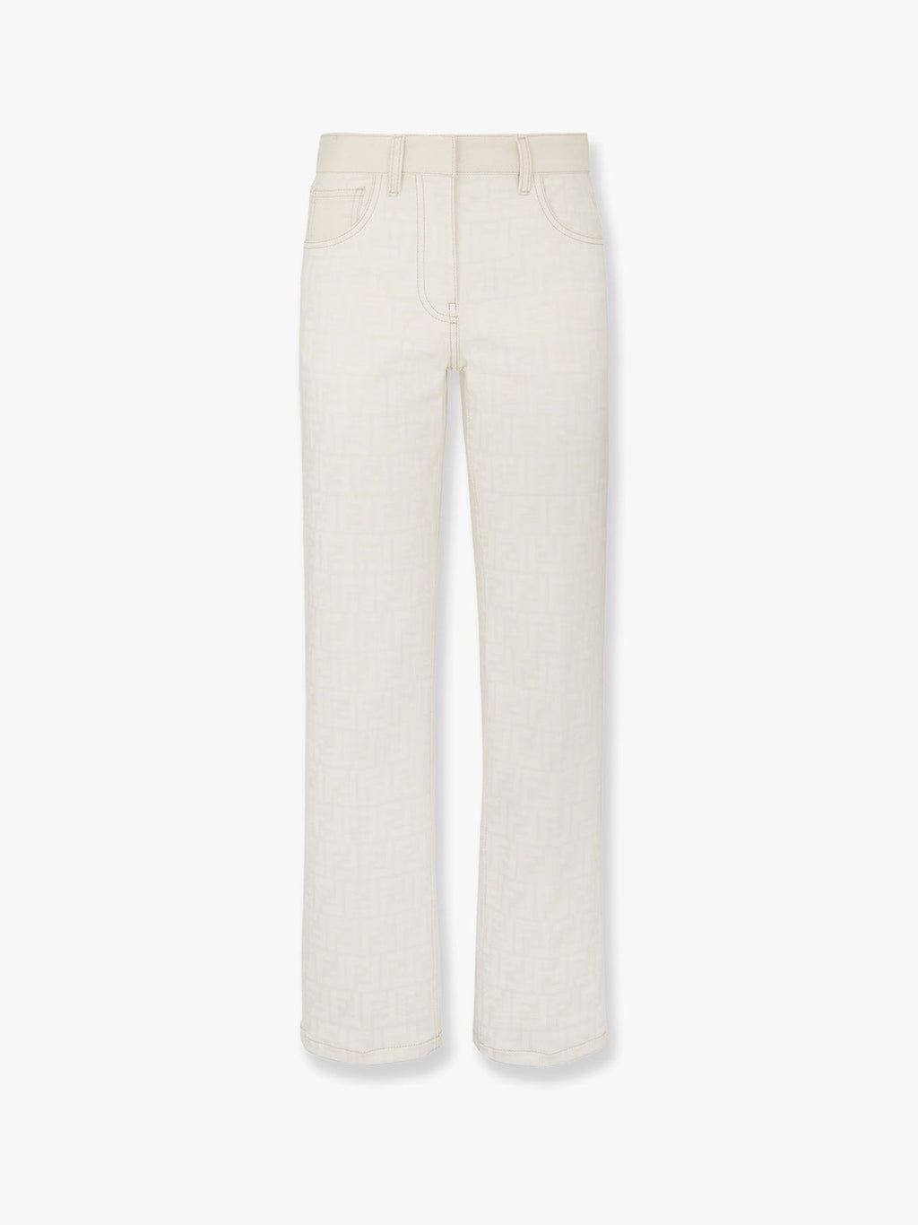 Fendi Ff off white denim trouser