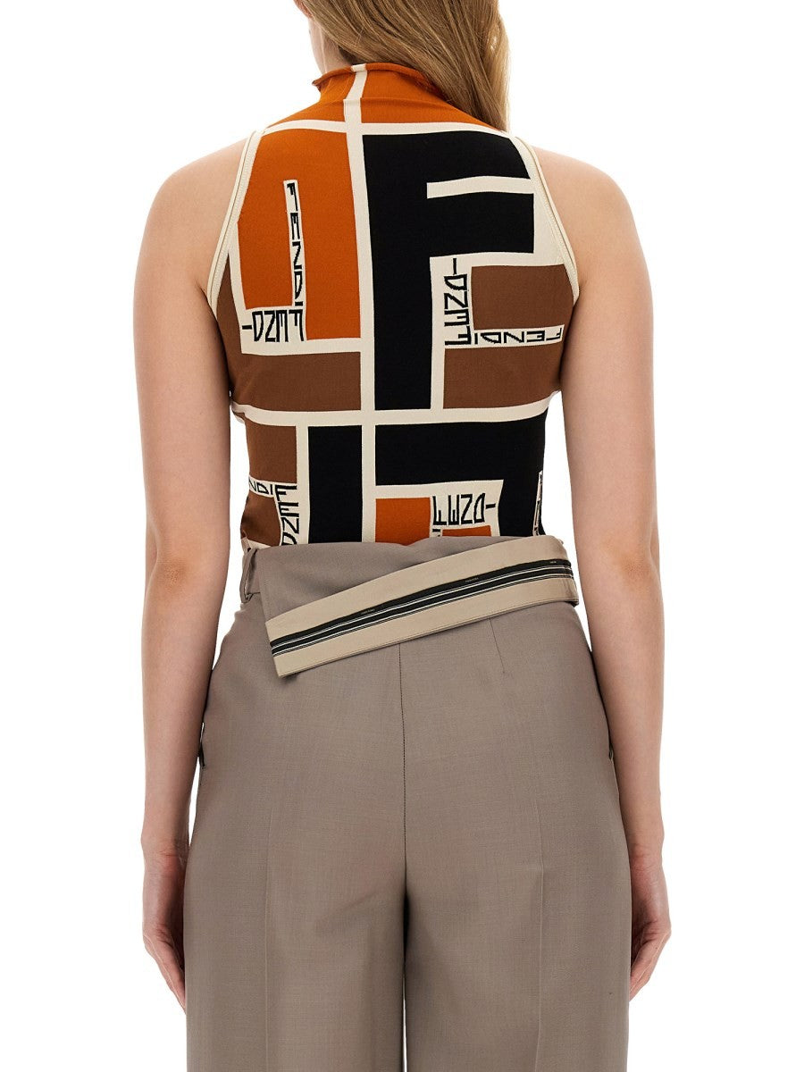 Fendi FF PUZZLE PATTERN TOP