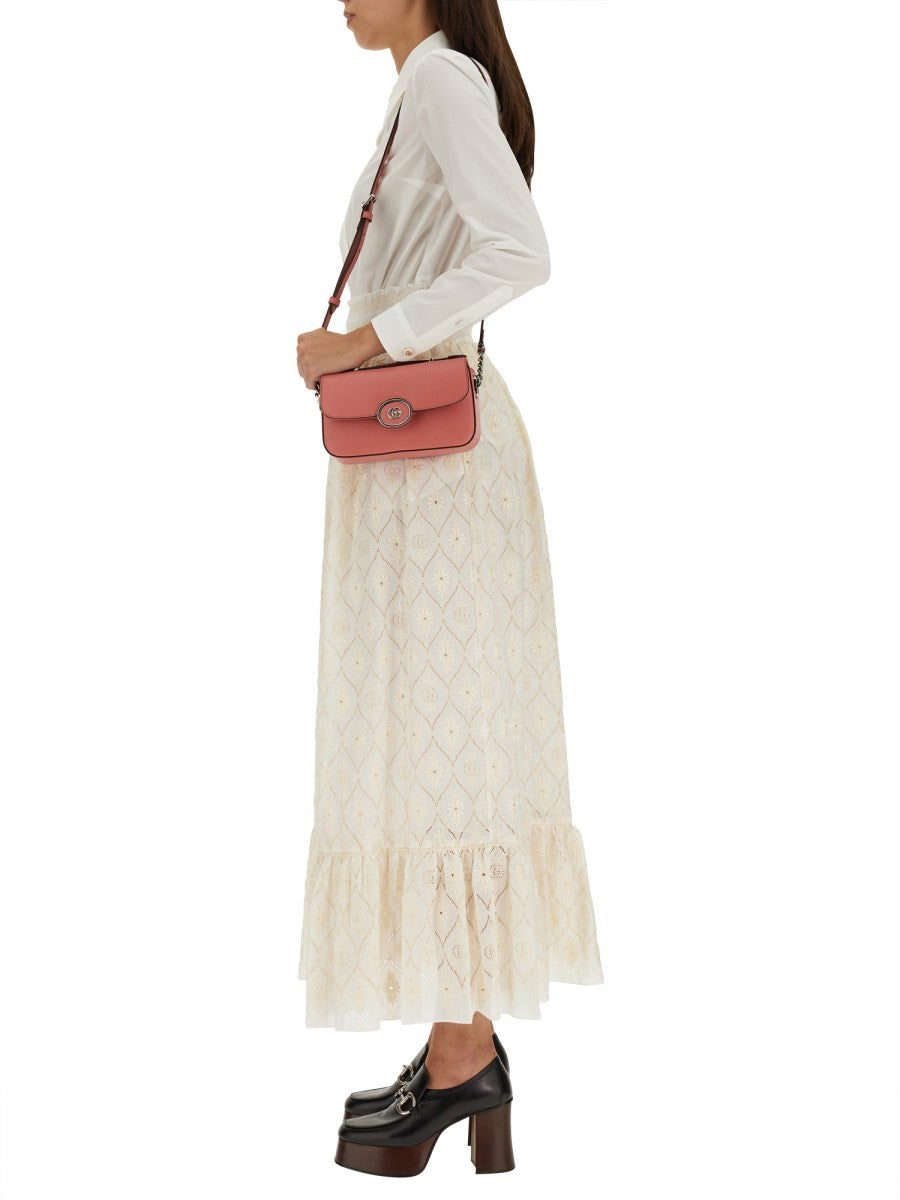 Gucci FLORAL BRODERIE ANGLAISE SKIRT