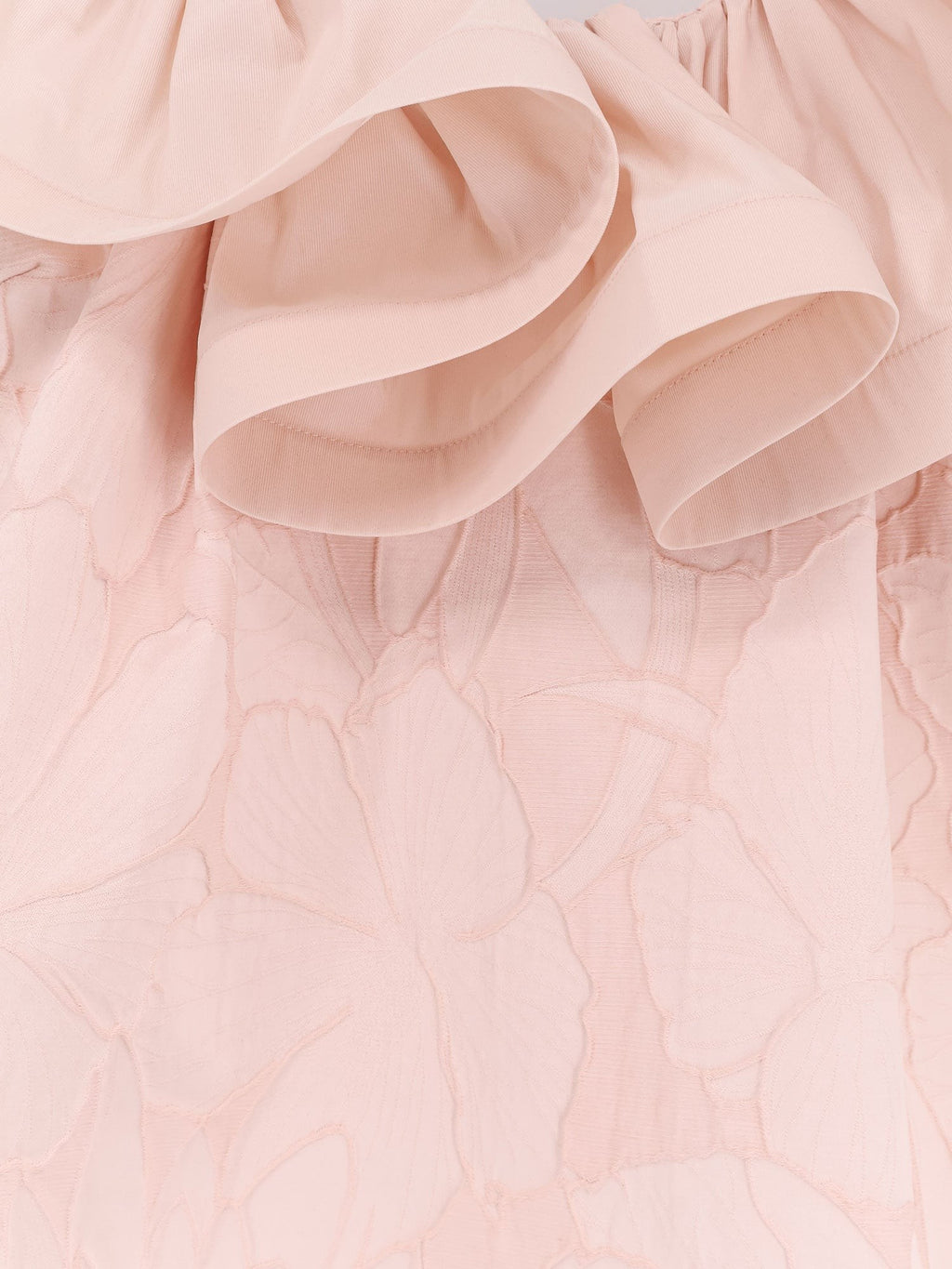 Elisabetta Franchi Floral jacquard mini dress with ruches