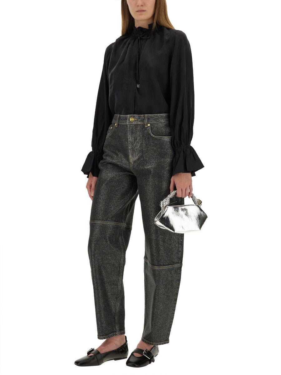 GANNI FLUID CUPRO SHIRT