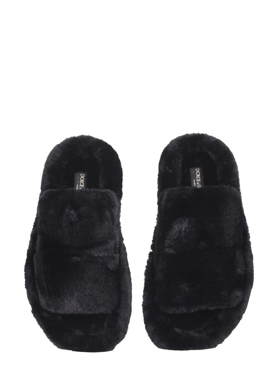 Dolce & Gabbana FUR SANDALS
