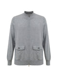 Gran Sasso Long Sleeve Zip-Up Grey Sweater