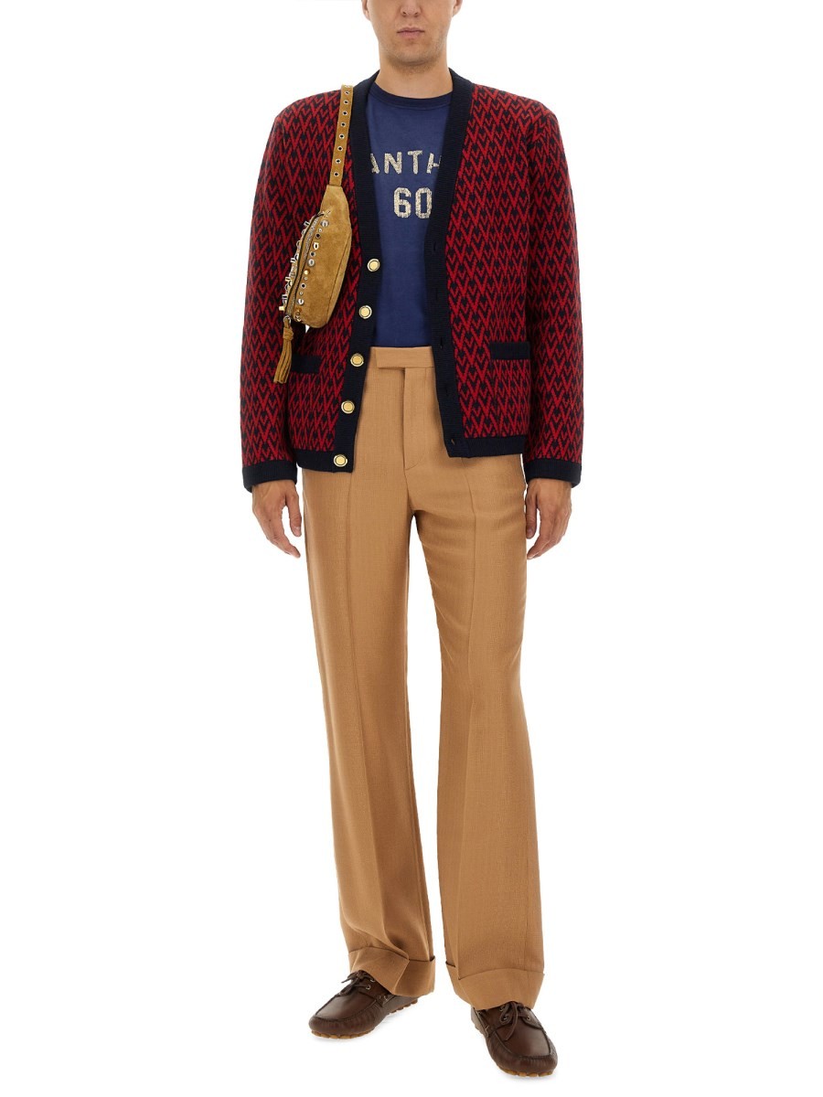 Valentino GABARDINE PANTS WITH LAPELS