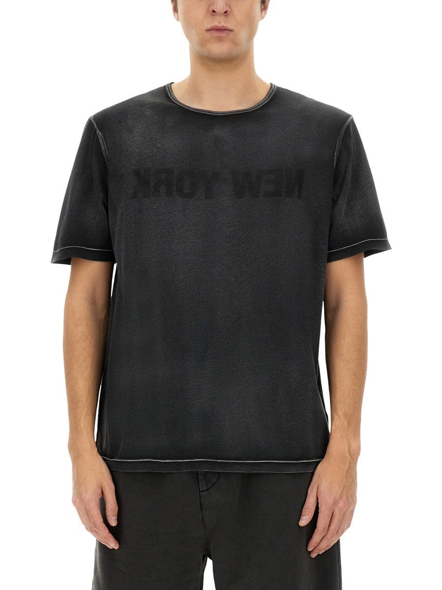 Helmut Lang "GARMENT-DYED NEW YORK" T-SHIRT