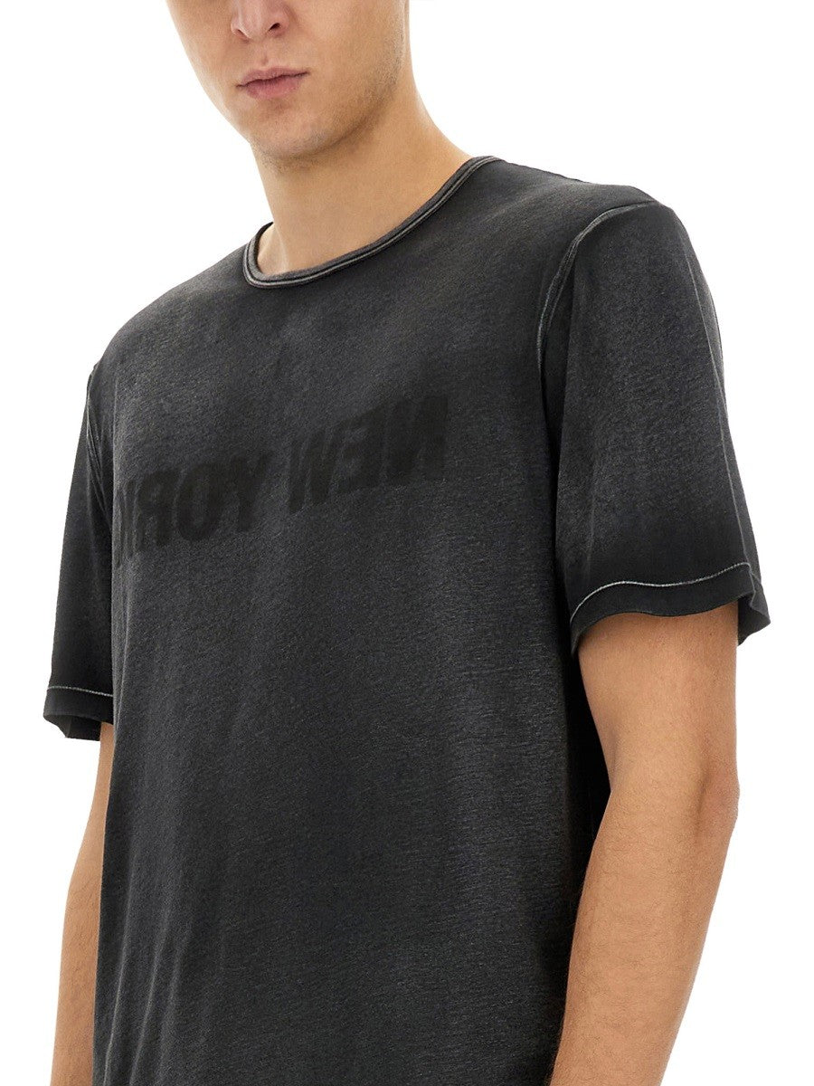 Helmut Lang "GARMENT-DYED NEW YORK" T-SHIRT