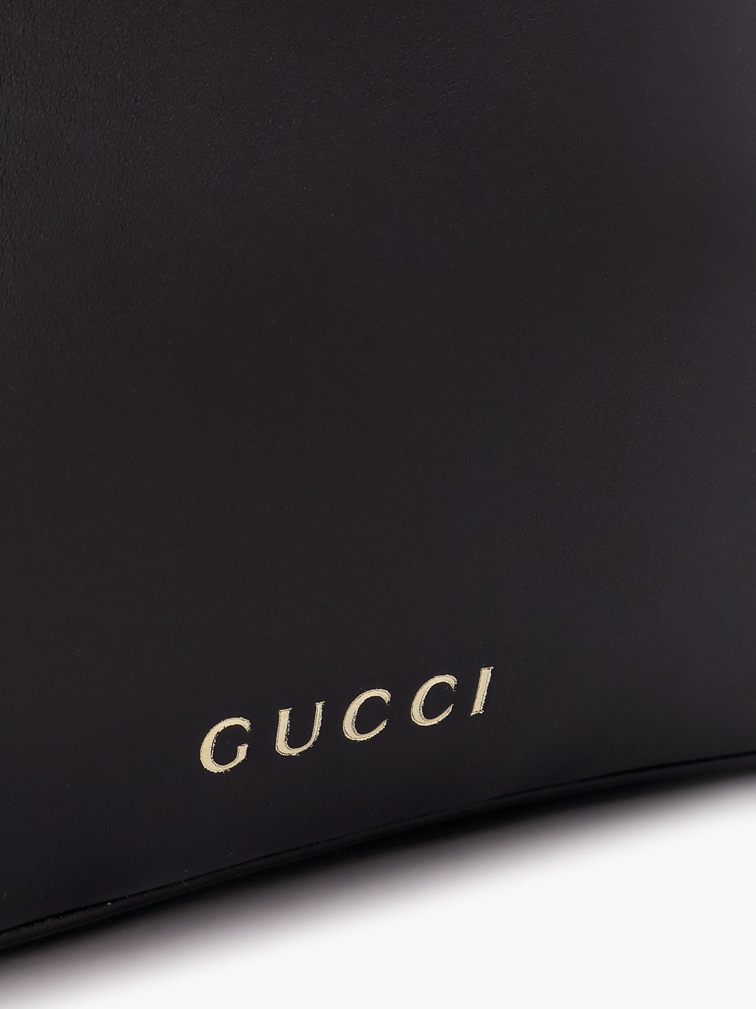 Gucci GG Emblem leather shoulder bag with frontal logo