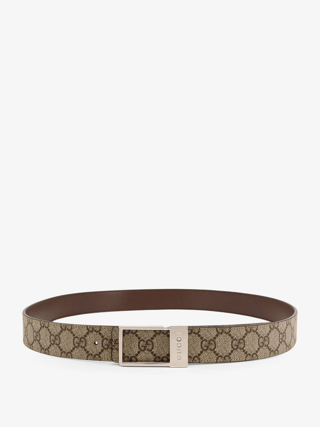 Gucci New Frame GG Supreme Fabric and leather belt