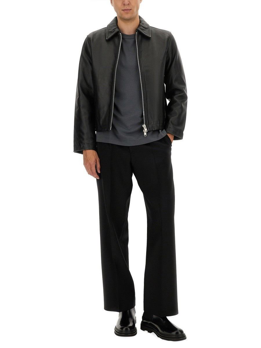 SUNFLOWER SHORT LEATHER JACKET