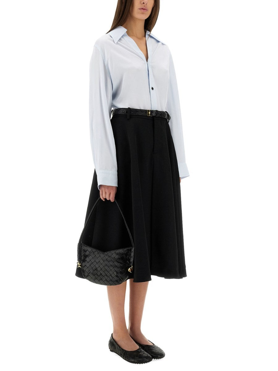 Bottega Veneta GRAIN DE POUDRE WOOL SKIRT