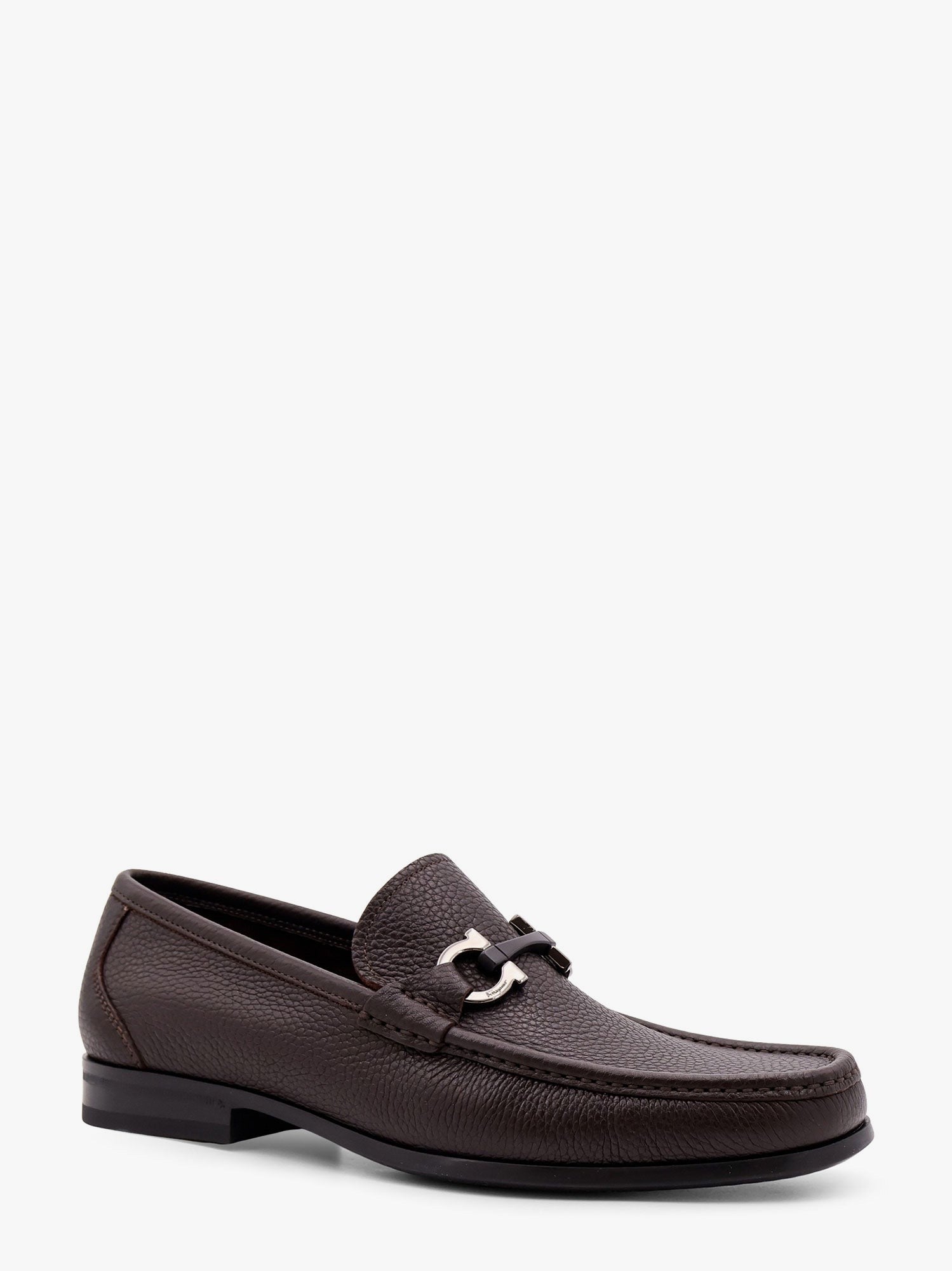 Ferragamo Grandioso leather loafer with gancini detail