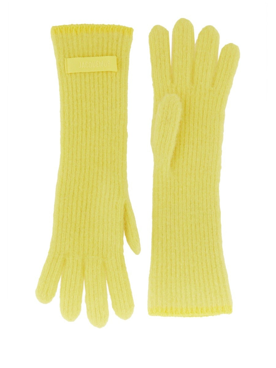 JACQUEMUS GROSGRAIN LOGO GLOVES