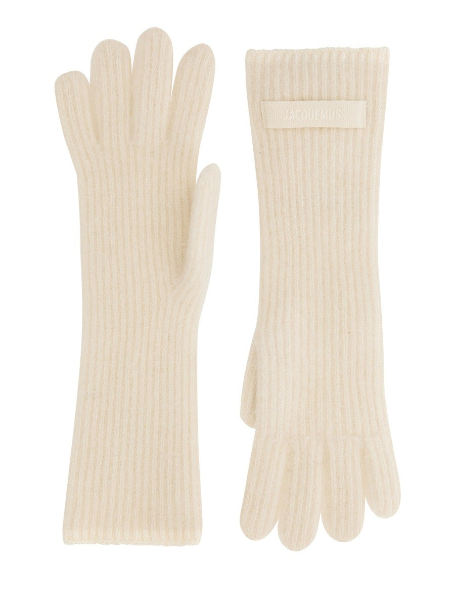 JACQUEMUS GROSGRAIN LOGO GLOVES
