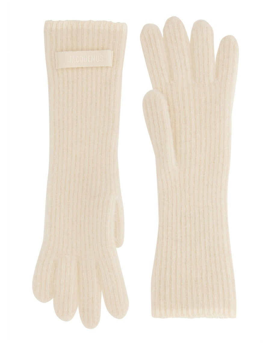 JACQUEMUS GROSGRAIN LOGO GLOVES