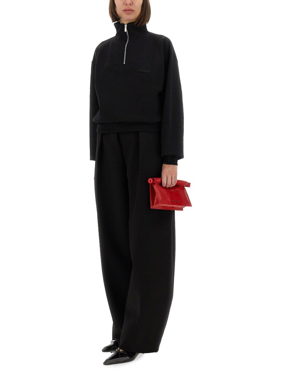 JACQUEMUS GROSGRAIN SWEATSHIRT WITH TURTLENECK