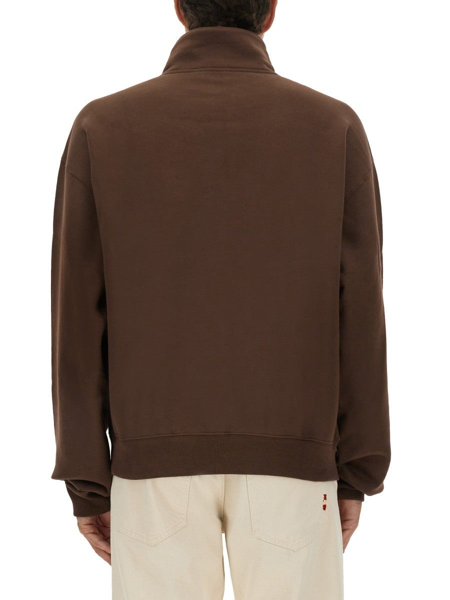 JACQUEMUS GROSGRAIN SWEATSHIRT WITH TURTLENECK